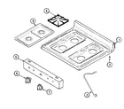Maytag PGR4305CDH top assembly diagram