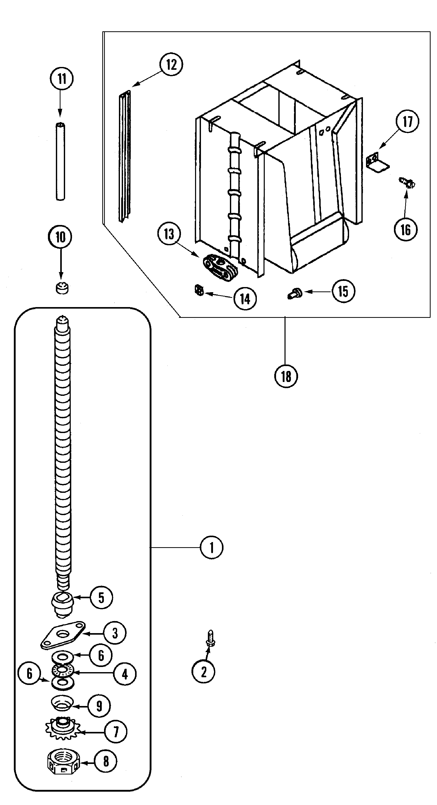 Powerscrew & ram assembly