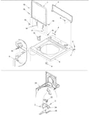 Cabinet top, loading door & door switch