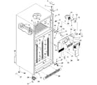 Amana ART1805BW-PART1805BW0 cabinet, hinges, evap fan & rollers diagram