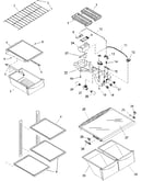 Refrig. shelving & light