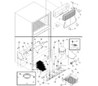 Amana ART1805BW-PART1805BW0 evaporator and machine compartment diagram
