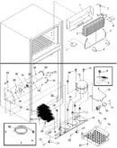 Evaporator and machine compartment