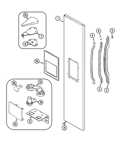 Freezer outer door