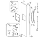 Maytag GS2726CEDB freezer outer door diagram