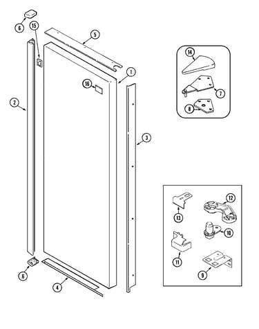 Fresh food outer door (gs2727eed1/3/5)