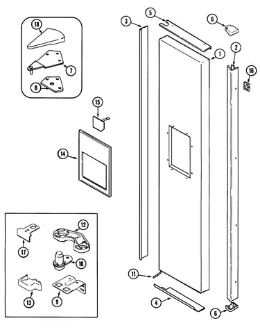 Freezer outer door (gs2727eed1/3/5)