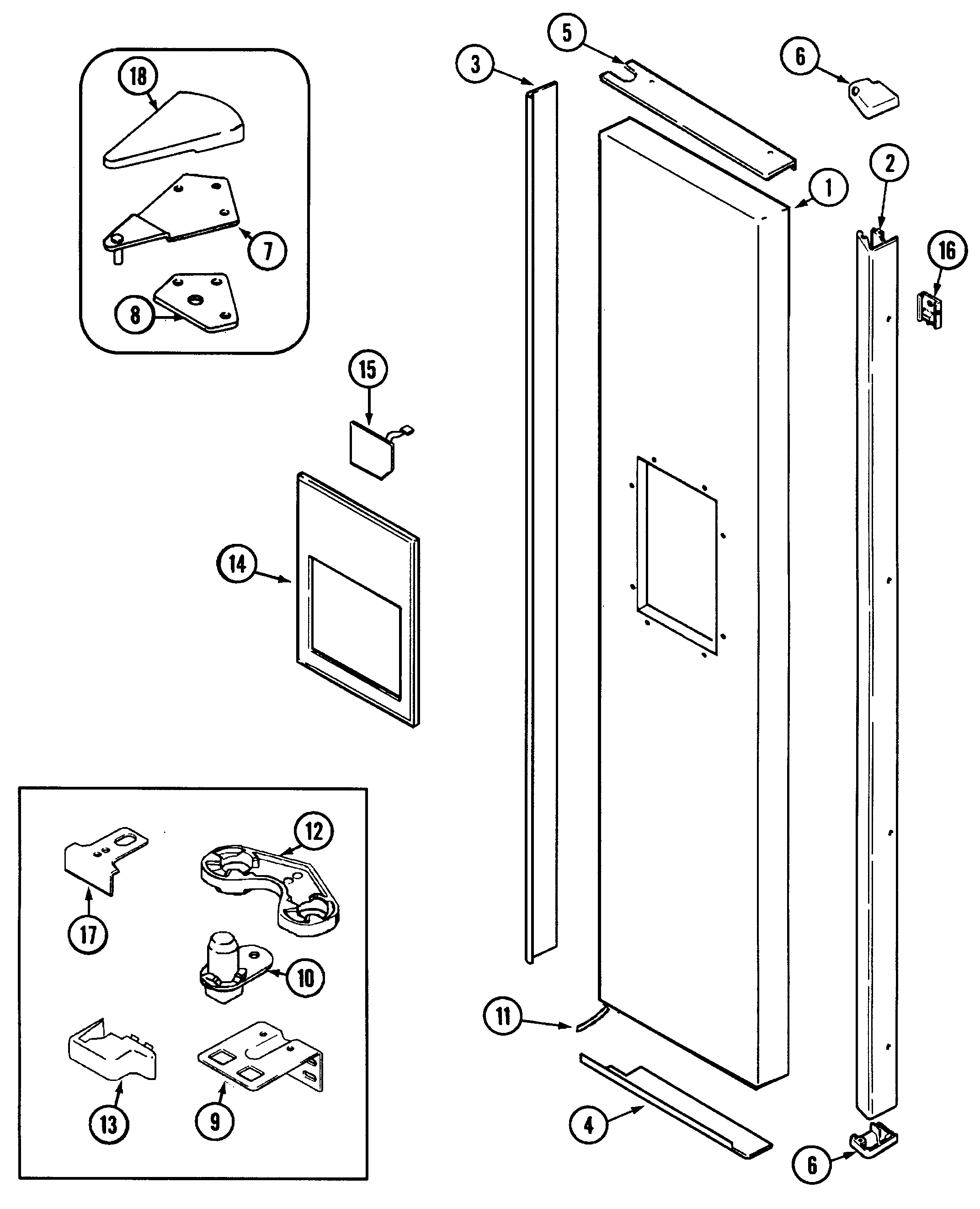 FREEZER OUTER DOOR (GS2727EED1/3/5)