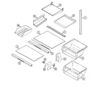 Hoover RS23D011 shelves & accessories diagram