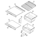 Maytag GS2121SDEW shelves & accessories diagram