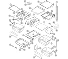 Maytag GS2788EKDQ shelves & accessories (bisque) diagram