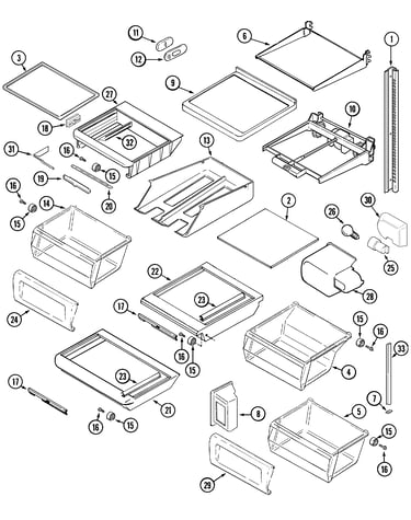 Shelves & accessories (bisque)