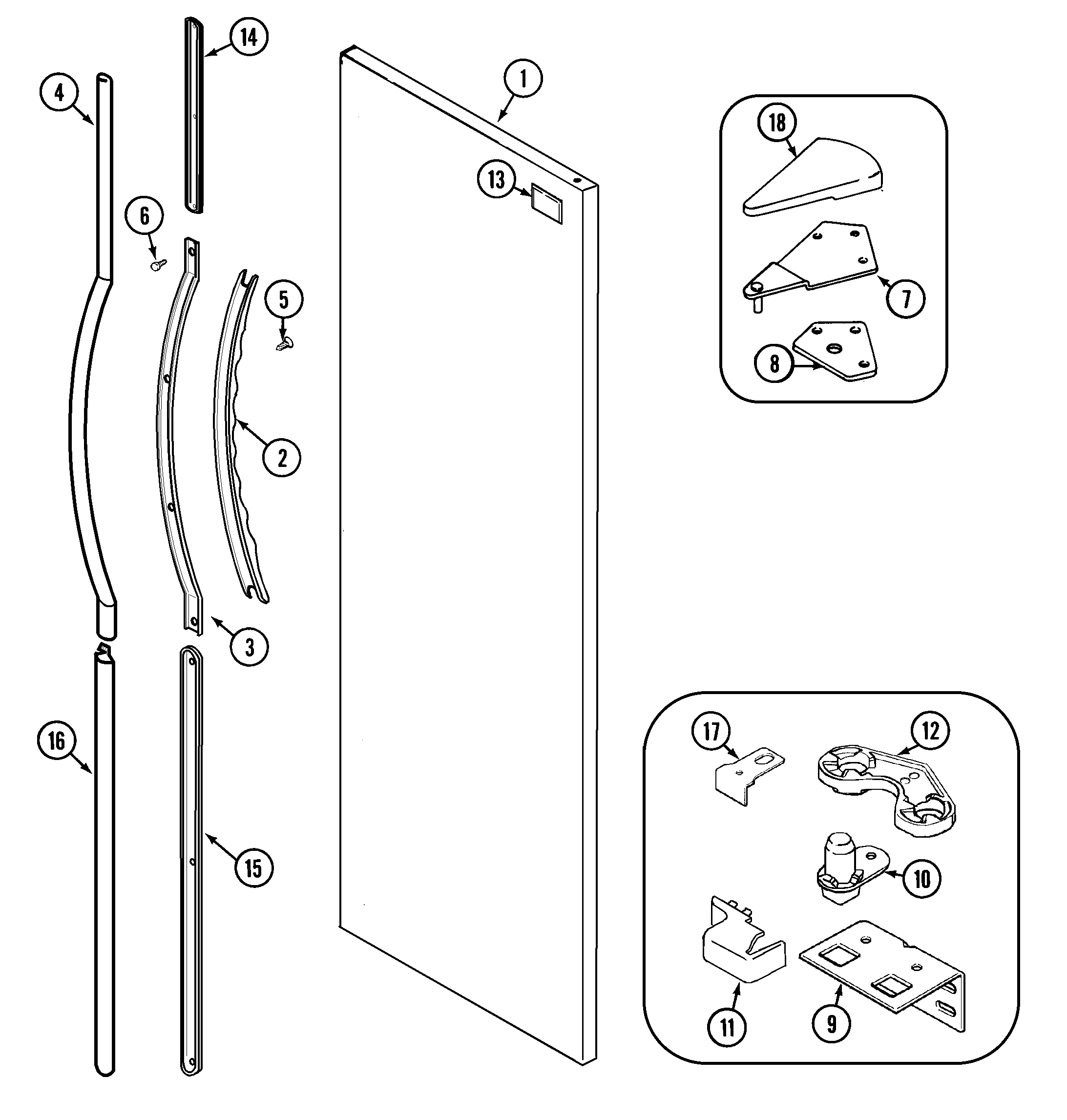 Fresh food outer door