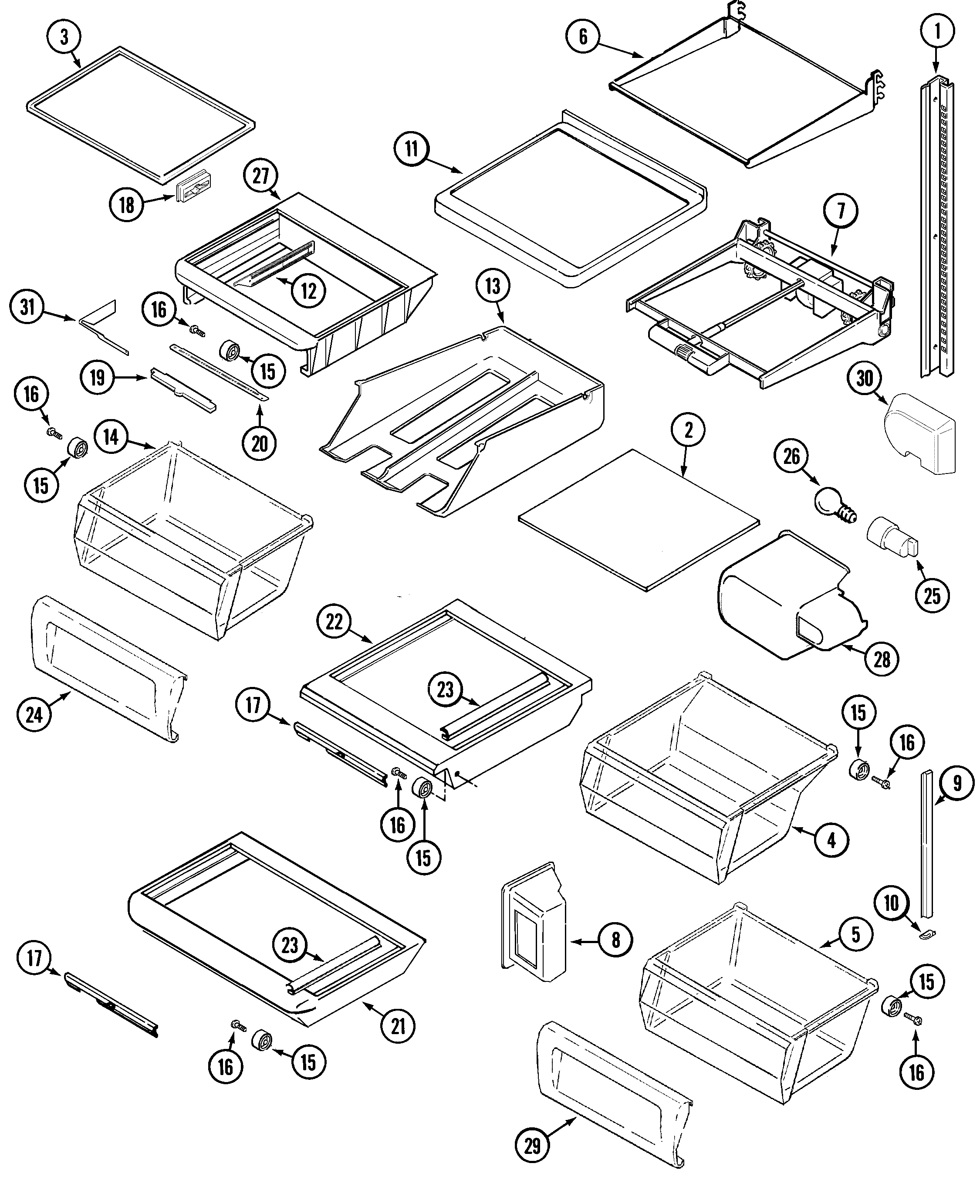 Shelves & accessories