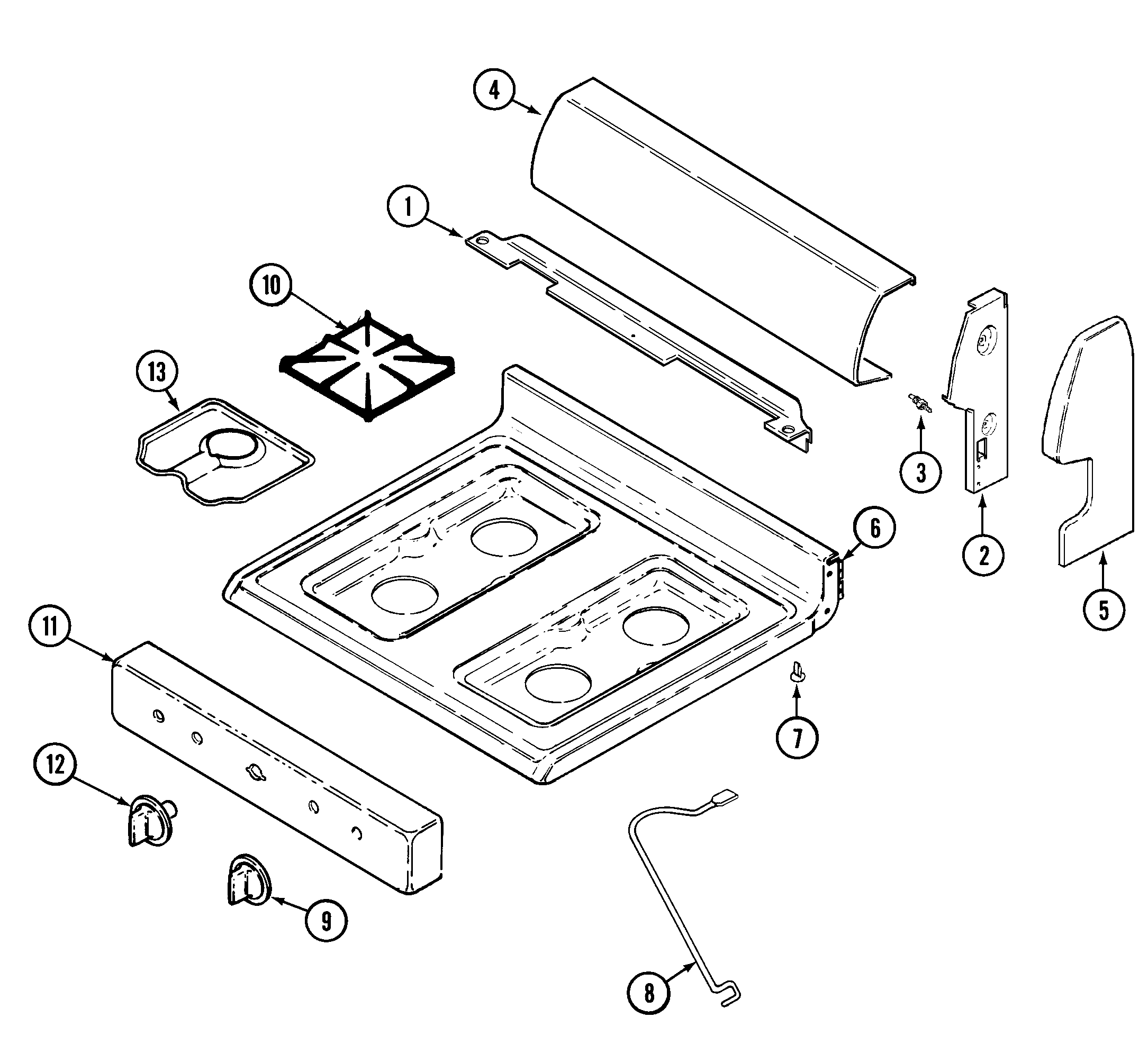 Control panel/top assembly