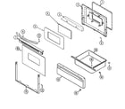 Maytag PER4305BAT door/drawer diagram