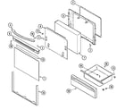 Maytag MER5510BAB door/drawer diagram