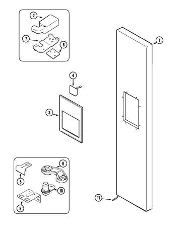 Freezer outer door