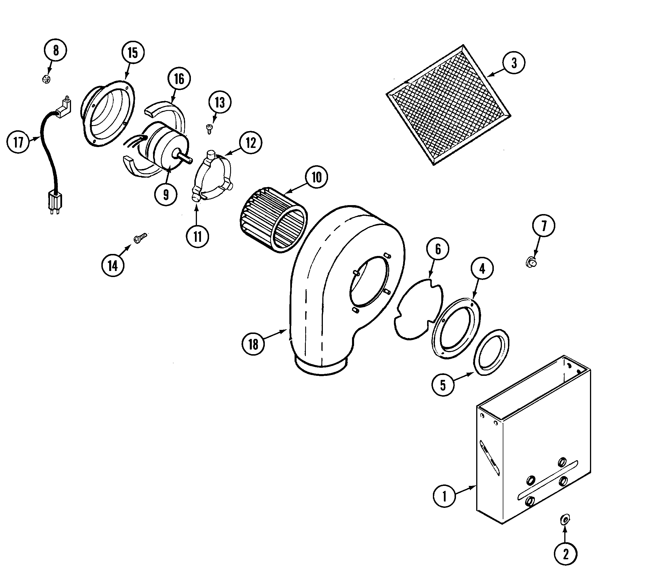 Blower assembly-plenum