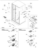 Fz shelving, filter assy, evap fan motor