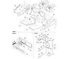 Amana AOGD2750E-P1132534NE control compartment, panel & gas supply diagram