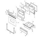 Maytag MER5530BGW door/drawer diagram