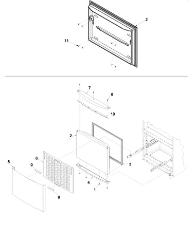 Freezer door