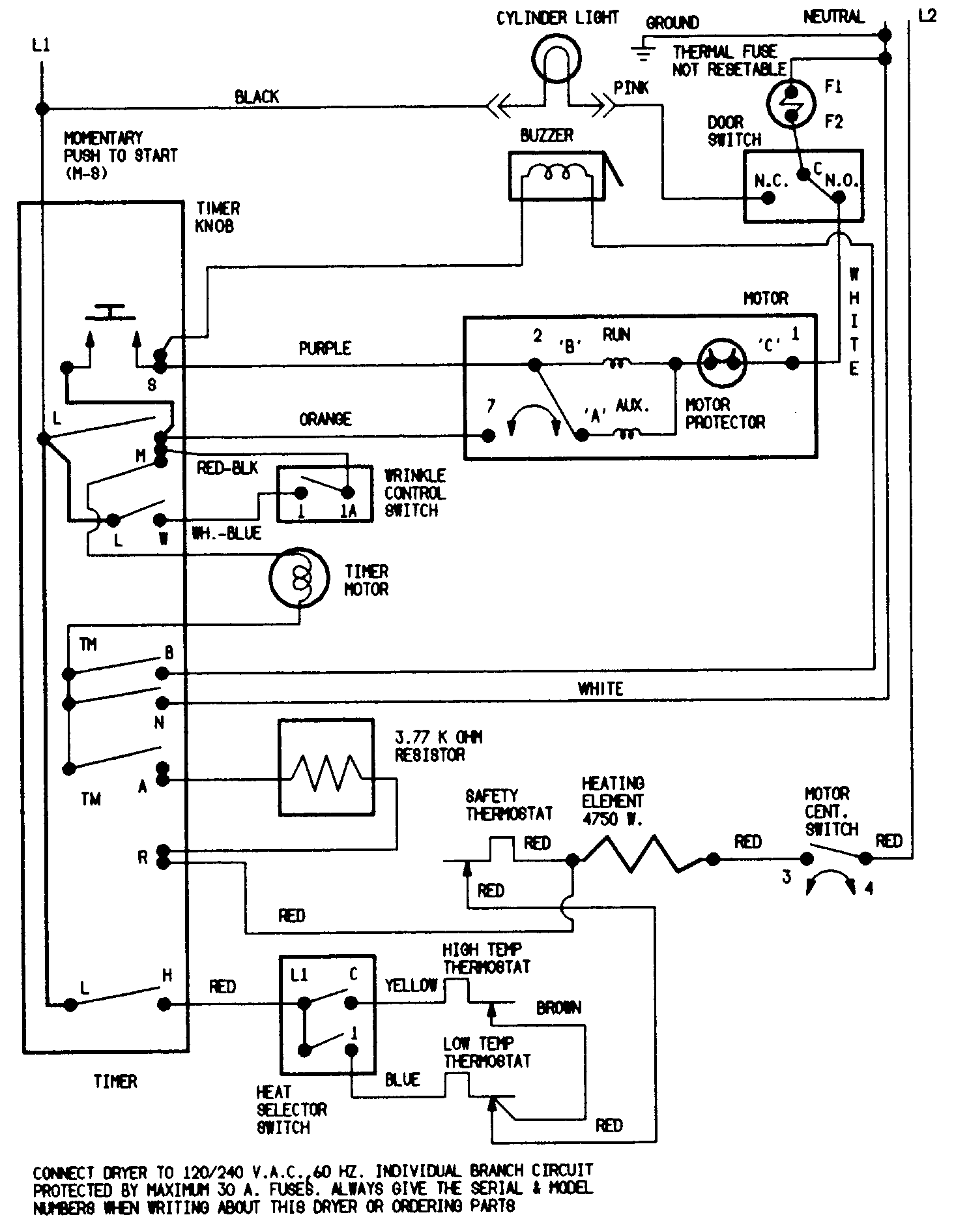 WIRING INFORMATION (CDE20T8A & W)