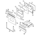 Maytag MGR5729ADA door/drawer (ada, adh, adl, adq, adw) diagram