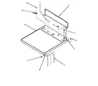 Amana LGM549L-P1176708WL cabinet top & control hood rear panel diagram