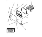 Amana LGM549L-P1176708WL loading door with drying rack diagram