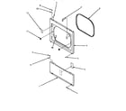 Amana LGM549L-P1176708WL lower access panel, front panel & seal diagram