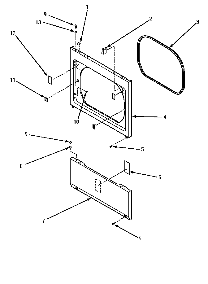 Lower access panel, front panel & seal