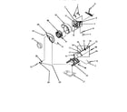 Amana LGM549L-P1176708WL motor, exhaust fan & belt diagram