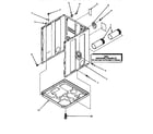 Amana LGM549L-P1176708WL cabinet, exhaust duct & base diagram