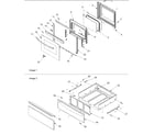 Amana ACF3325AS-PACF3325AS0 oven door and storage drawer diagram