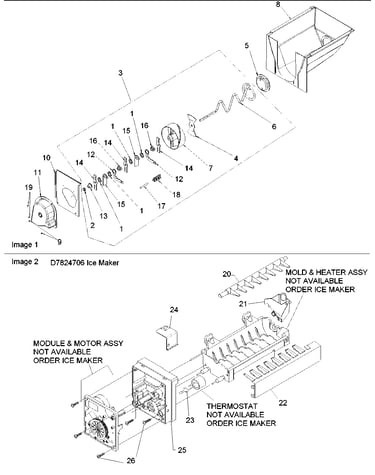 Ice bucket/auger assy