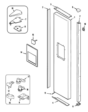 Freezer outer door (gs2727geh3)