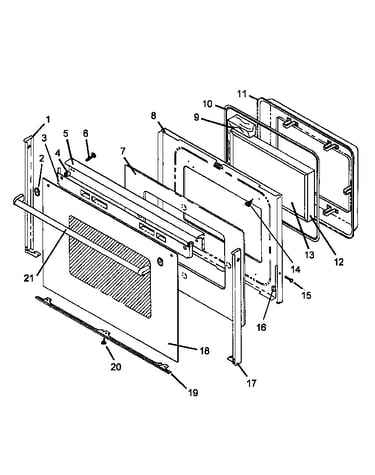 Oven door assy