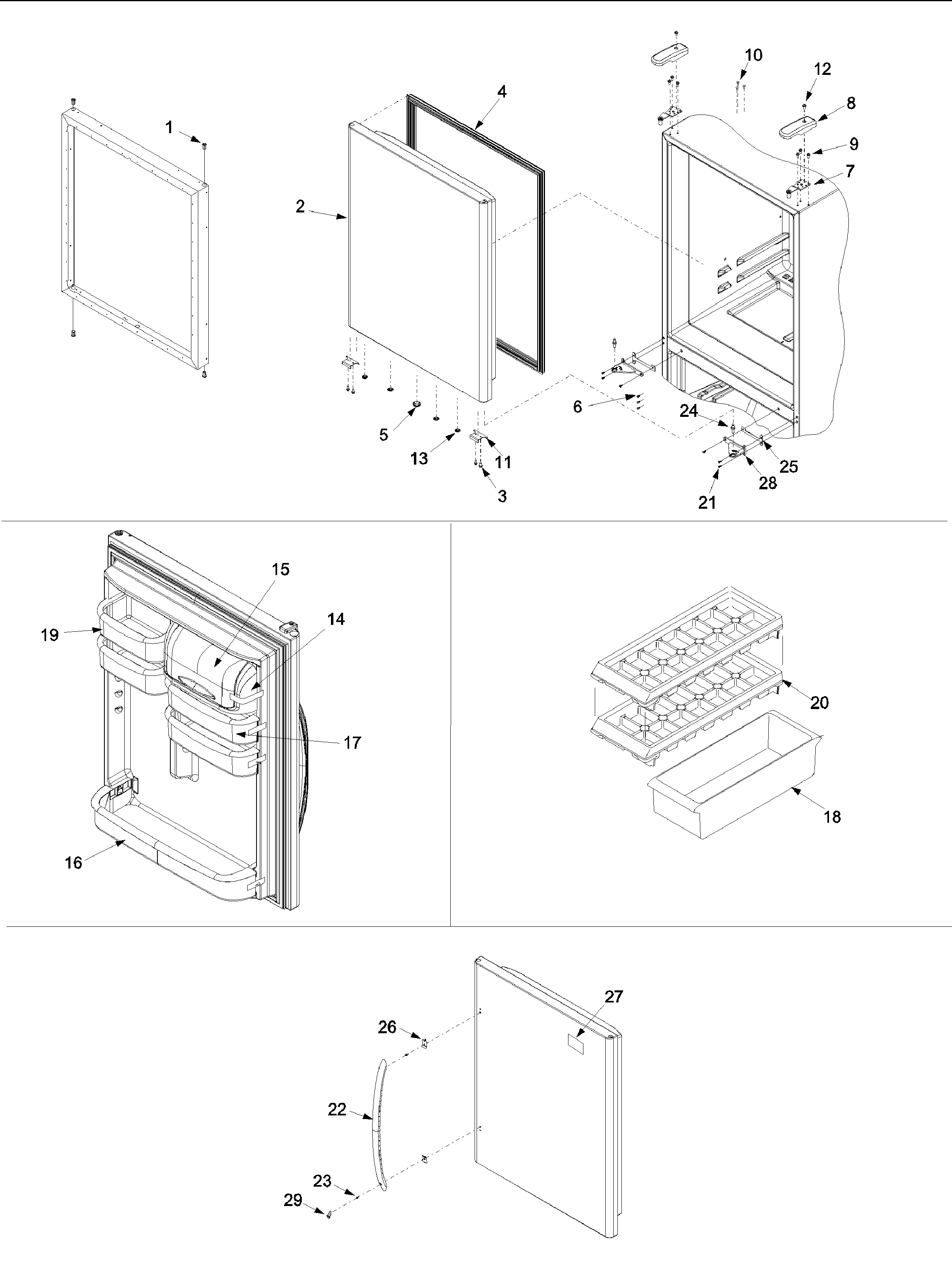 Refrigerator door