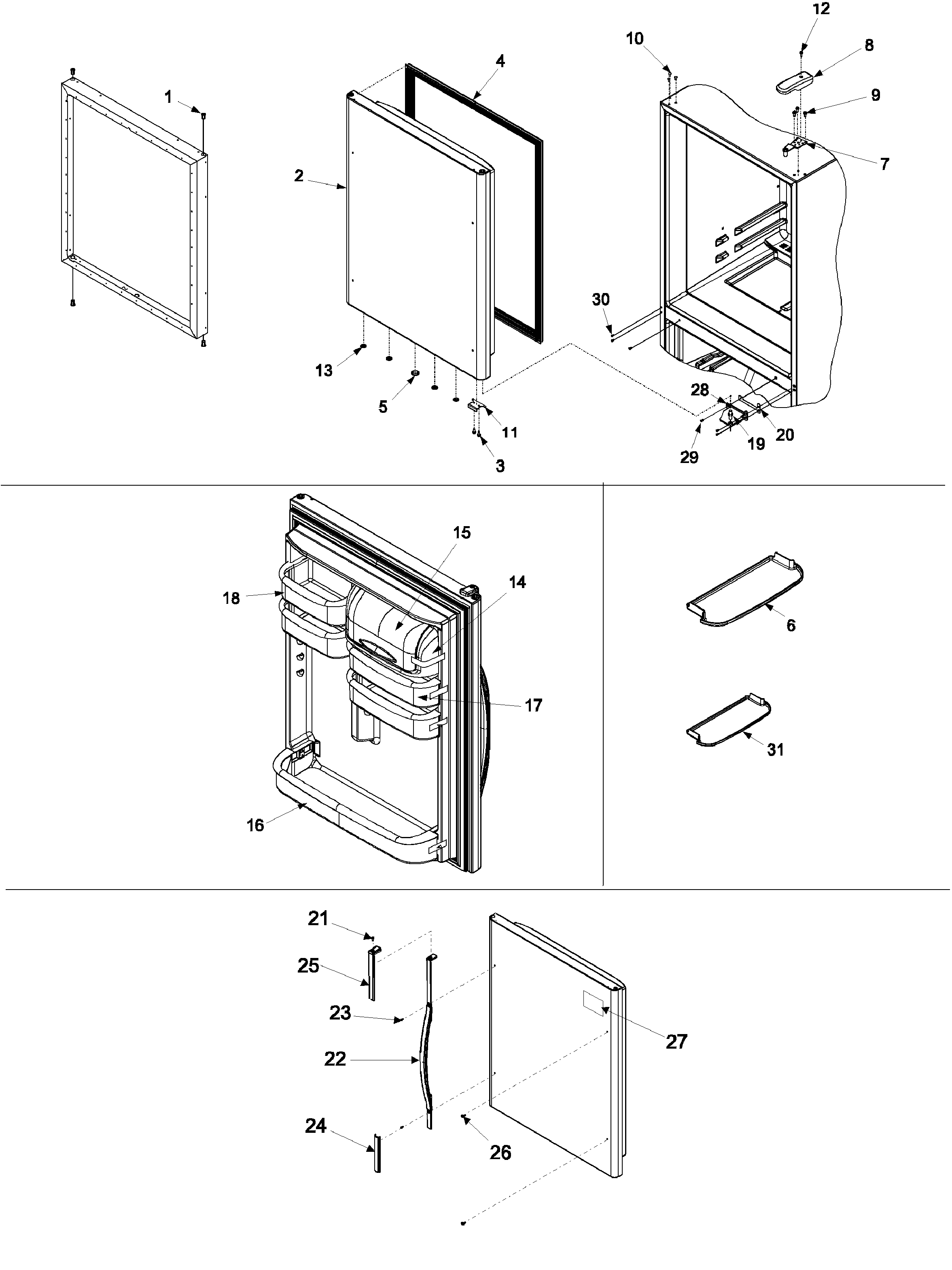 Refrigerator door