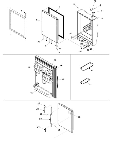 Refrigerator door
