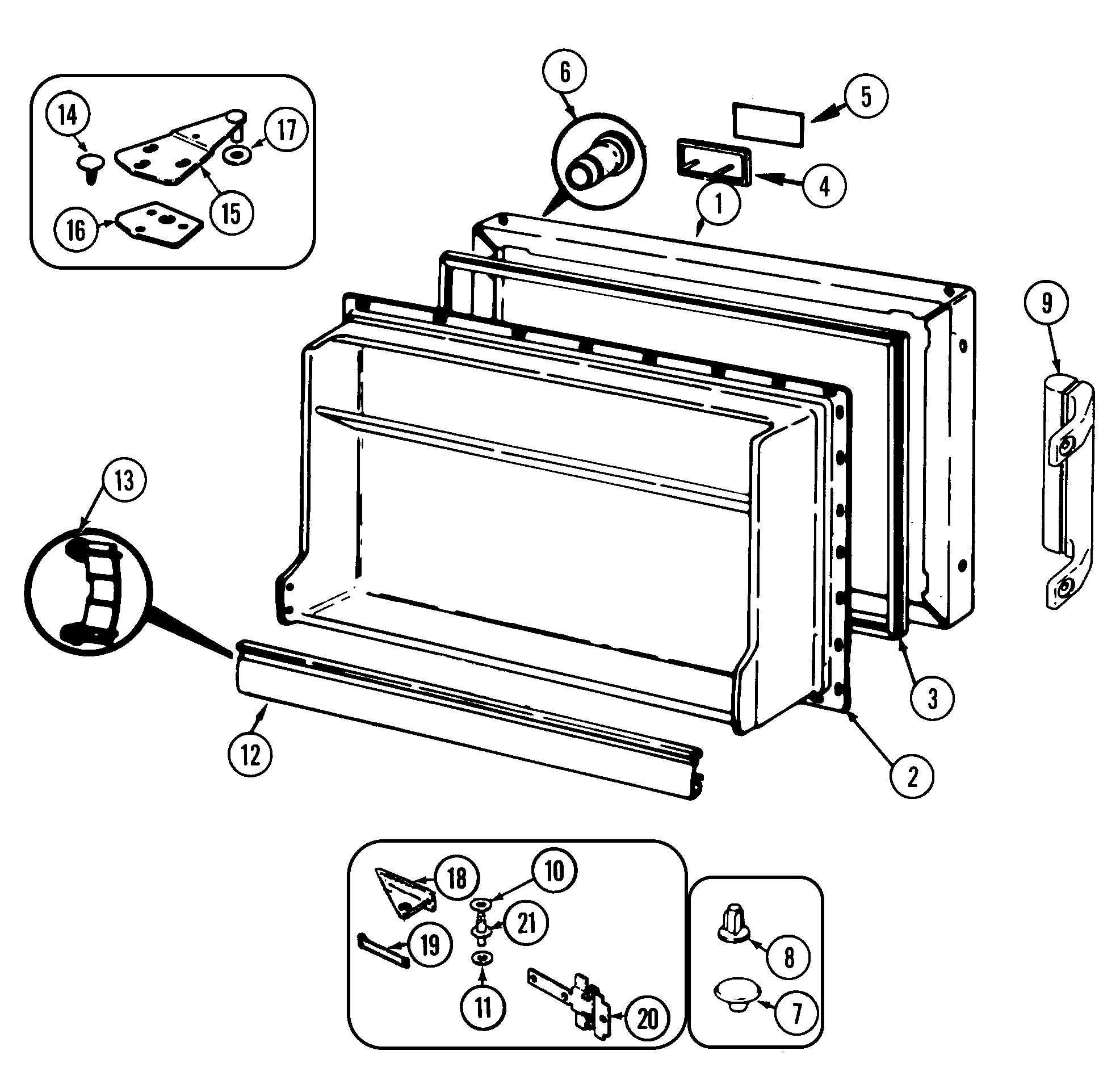 Freezer door