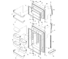 Amana ART1805BC-PART1805BC0 door assy, handles & shelves diagram
