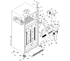 Amana ART1805BC-PART1805BC0 cabinet, hinges, evap fan & rollers diagram