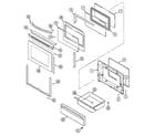 Maytag MER5770ACW door/drawer diagram
