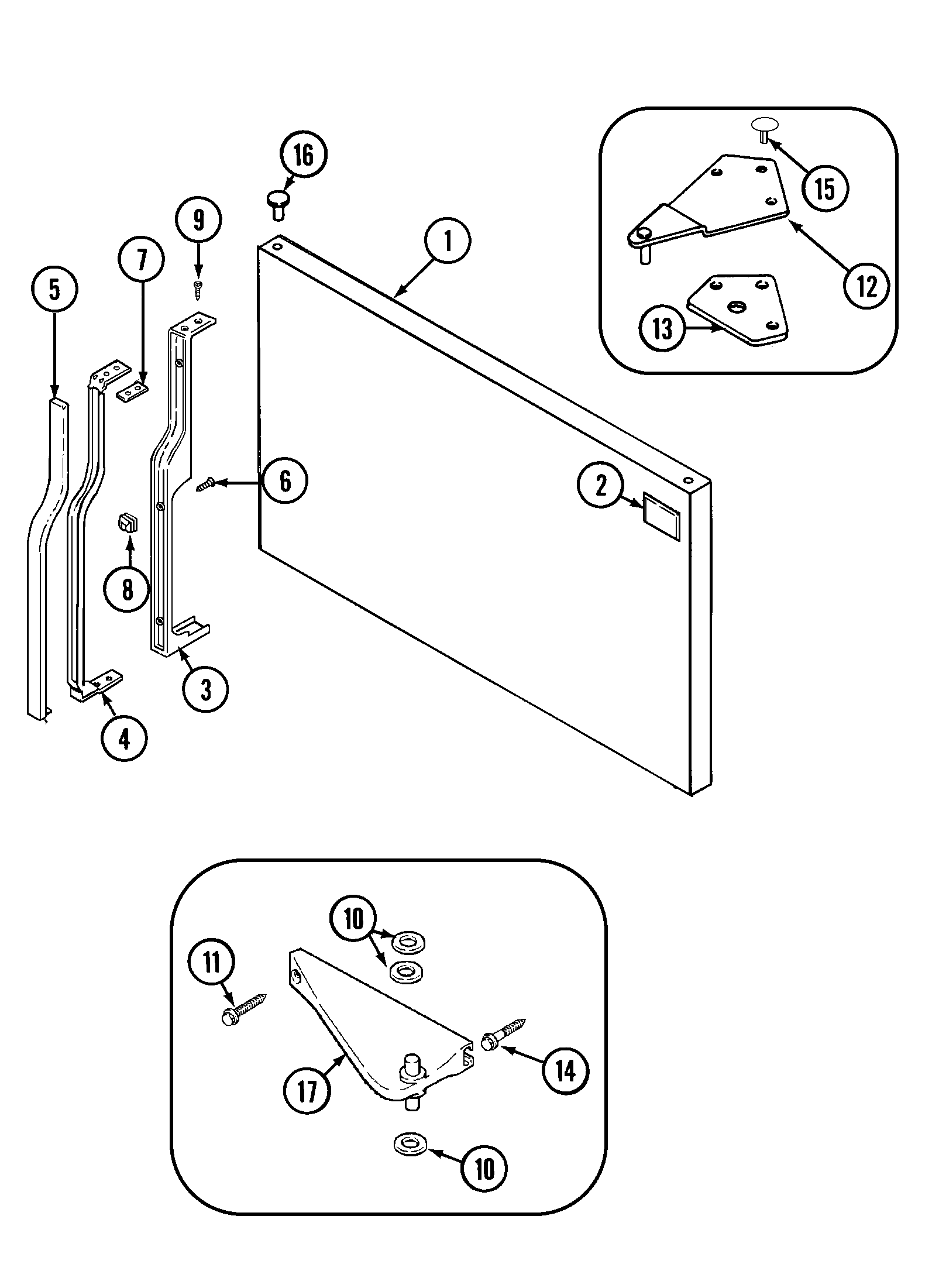 Freezer outer door