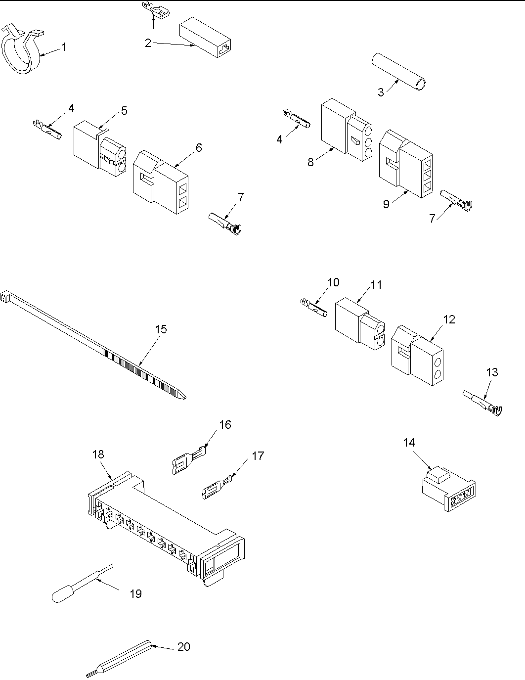 TERMINALS AND MOTOR CONNECTION  BLOCK