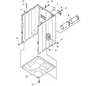 Amana LGA80AW-PLGA80AW cabinet and base diagram