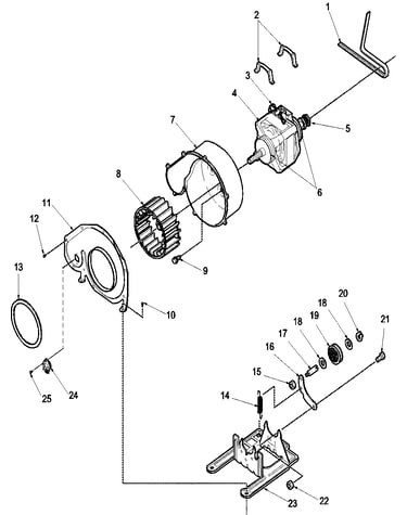 Motor and fan assemblies